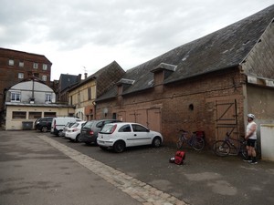 bike storage behind the hotel