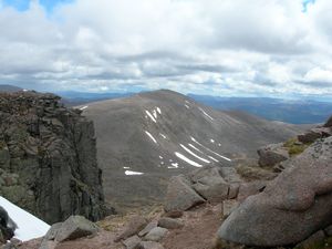 Derry Cairngorm from the eastern crags of Ben McDui