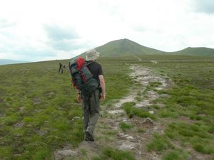 Crossing the plateau towards Bynack More