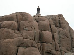 Beinn Mheadhoin's summit rock