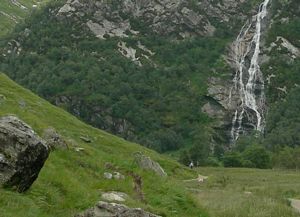 The Steall waterfall