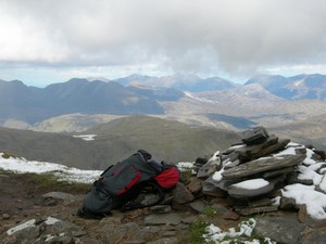 The summit cairn