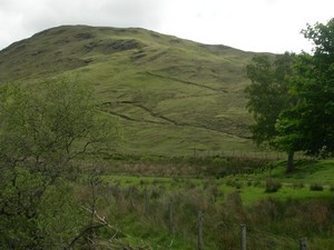 Zigzag path up the hill 