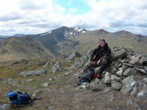 On the summit of Mullach na Dheiragain