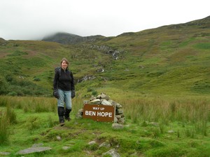 Amber at the start of the climb