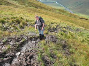 Slogging up the muddy path