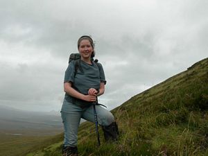 Amber on the way up to the ridge