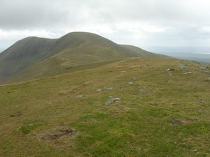 Looking south along the main ridge on the way back