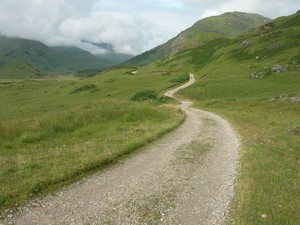 The road to Glendessarry Lodge