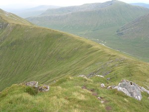 The ridge between Sgurr Mor and Sgurr an Fhuarain