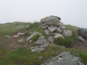 The cairn on Sgurr nan Coireachan