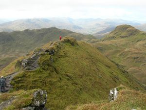 The ridge just past Meall Garbh summit