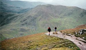 Andrew on the way up Ben Lawers