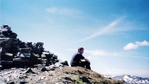 On the summit of Stob Coire Easain