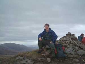 At the top of Sgurr nan Each