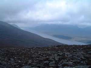 Loch Ericht on the way from Geal Charn to A' Mharconaich