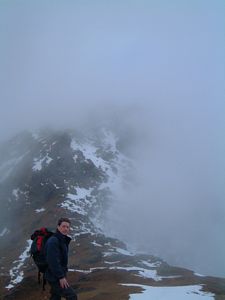 Alan nearing the top of Beinn Narnain