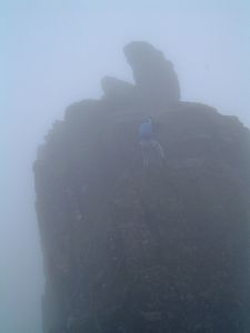 Ron abseiling off the InPin