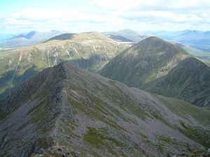 The ridge descending from Ben Starav with Glas Bheinn Mhor on the right