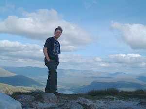 Standing at the top of Glas Bheinn Mhor