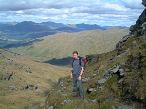 Myself on the descent from Beinn a Chroin