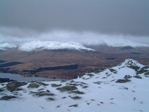 Looking down at Rannoch Moor