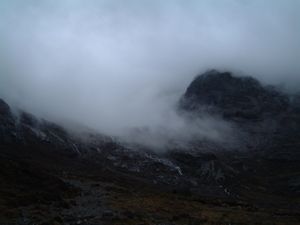 The dark stone of Coire Lagan