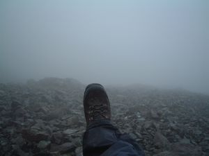 Col on way to Sgurr a Mhaidaidh - mistakenly identified as An Dorus gap