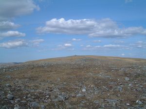 Summit plateau - cairn in the distance