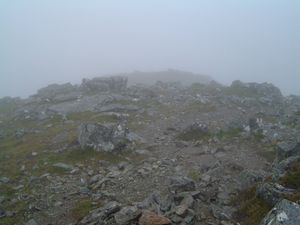 Looking down to the col - lost in cloud