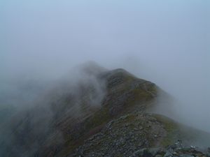 The return along the Buchaille Etive Beag ridge