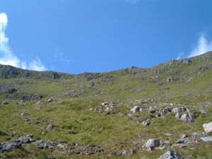 The col between Stob a Ghlais Choire and Creise