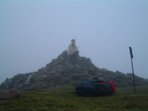 At the top of Aonach Mor