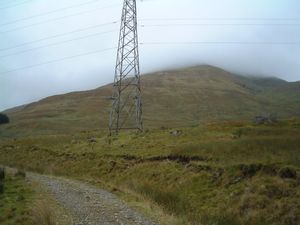 The zig-zag road at the start of Ben More