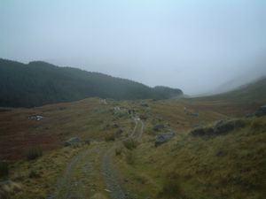 The cart-track back to Benmore Farm