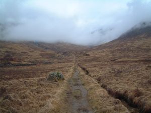 The long, straight track to Stob a Choire Odhair