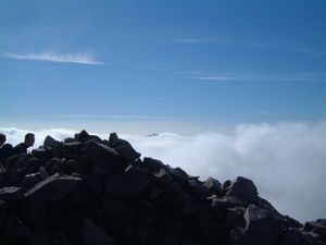 Ben Cruachan poking out of the clouds