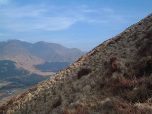 The horribly steep slopes of Beinn Chaorach