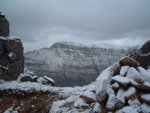 Reaching the col - Beinn Eighe beyond