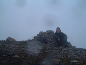 Having fun at the summit of Meall na Teanga