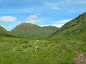 The twin peaks of Beinn a Chirn and Beinn Mhanach