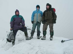 Andrew, Chris and me at the top of Cruach Ardrain