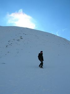 Climbing the slopes of Ben Vorlich