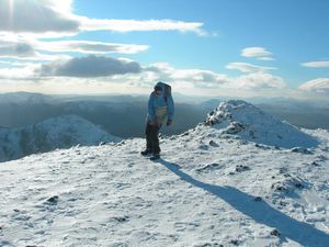 The Western cairn on Stuc a Chroin