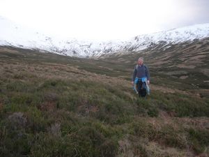 Out of the snow in the Coire Buidhe