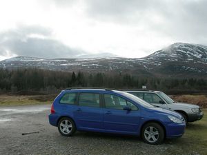 The Peugeot at Fersit car park