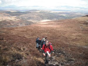 Climbing the lower slopes