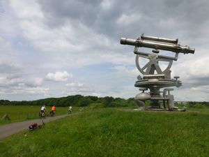 A sculpture on the approach to Sunderland