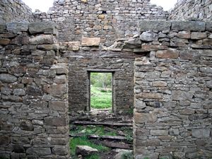 abandoned farm building