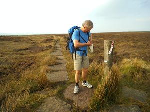 Andrew on Ickornshaw Moor